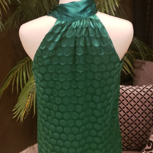 SNAP. Green Women's dress, Sleeveless with Satain Tie, Size 7 - Picture 4 of 13